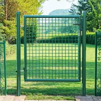 Koduva Sodo vartai iš cinkuoto plieno, žali, 106 x 6 x 145 cm, su spyna ir 3 raktais