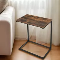 Koduva Šoninis staliukas, 55 x 35 x 66 cm, medžio drožlių plokštė ir plienas, rudai juodas