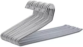 Koduva Kelnių pakabos, 20 vnt., pilkos, metalinės su PVC danga, 38 x 14,5 x 0,5 cm