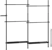 Koduva Drabužių stovas, reguliuojamo pločio ir aukščio, 33,5 x 162–238 x 208–310 cm, matinis juodas