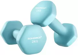 Koduva Hantelių rinkinys, 2 vnt., šviesiai mėlynas, ketus su neopreno danga, 2 x 2kg