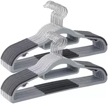 Koduva Drabužių pakabos, 50 vnt., pilkos, ABS plastikas, 42 x 0,6 x 21,5 cm