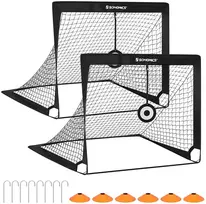 Koduva Iššokantys futbolo vartai, 2 vnt., 120 x 91 x 91 cm, stiklo pluošto strypai, juodi