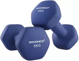 Koduva Hantelių rinkinys, 2 vnt., mėlynas, ketaus su neopreno danga, 2 x 5kg, 21 x 10,5 cm