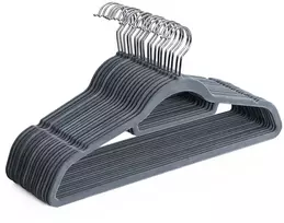 Koduva Drabužių pakabos, 20 vnt., šviesiai pilkos, aksominės, 45 x 23,5 x 0,6 cm