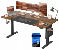Koduva Elektra reguliuojamo aukščio rašomasis stalas, 70 x 160 x 72–120 cm, rudas