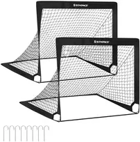 Koduva Vaikiški futbolo vartai, 2 vnt. rinkinys, 120 x 80 x 80 cm, juodi