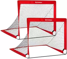 Koduva Vaikiški futbolo vartai, 2 vnt., iššokantys, raudoni, 120 x 80 x 80 cm
