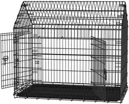 Koduva Šunų narvas dideliems šunims, sulankstomas, metalinis, 120 x 72,5 x 109 cm, juodas