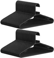 Koduva Drabužių pakabos, 50 vnt., PP plastikas, juodos, 41,5 x 20,5 cm, iki 2,5kg