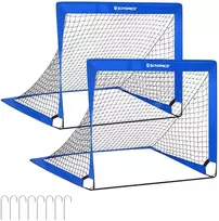 Koduva Vaikiški futbolo vartai, 2 vnt. rinkinys, iššokantys, mėlyni, 90 x 120 x 90 cm