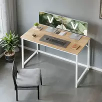 Koduva Kompiuterio stalas, 120 x 60 x 76 cm, medžio drožlių plokštė ir plienas, ąžuolo sp.