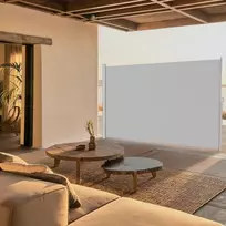 Koduva Šoninė markizė su plieniniu korpusu, ištraukiama, šviesiai pilka, 200 x 400 cm
