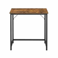 Koduva Rašomasis stalas, 80 x 50 x 75 cm, medžio drožlių plokštė ir plienas, ruda-juoda
