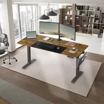 Koduva Elektra reguliuojamo aukščio rašomasis stalas, 70 x 160 x 72-120 cm, rudas, juodas