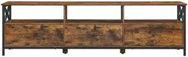 Koduva TV staliukas televizoriams iki 80 colių, 178 x 40 x 50 cm, ruda-juoda