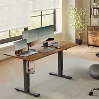 Koduva Elektrinis reguliuojamo aukščio stalo rėmas be stalviršio, plieno, juodas, 90–140 x 72–120 cm