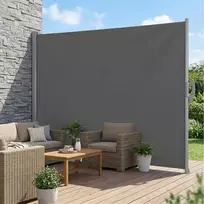 Koduva Šoninė markizė iš aliuminio lydinio, 180 x 400 cm, nepermatoma, antracito spalvos