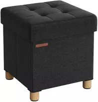 Koduva Sulankstomas daiktadėžės suoliukas, juodas, 38 x 38 x 40 cm, 37 l, iki 300 kg