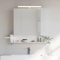Koduva Vonios kambario sieninė spintelė su LED apšvietimu, 70 x 75 cm, balta