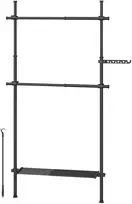 Koduva Drabužių stovas, 3 pakopų, reguliuojamo aukščio ir pločio, 33,5 x 84–123 x 220–300 cm, juodas