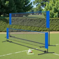 Koduva Badmintono tinklas 500 cm, reguliuojamo aukščio, su metaliniu rėmu ir krepšiu