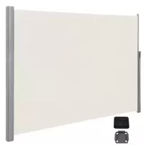 Koduva Ištraukiama šoninė markizė, smėlio spalvos, aliuminis, 200 x 400 cm