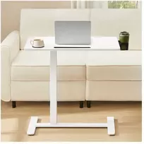 Koduva Mobilus šoninis staliukas su ratukais, 80 x 45 x 65–102 cm, baltas