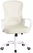 Koduva Tinklinė biuro kėdė su supimo funkcija, ergonomiška, 60 x 60 x 95,5–105,5 cm, smėlio-balta
