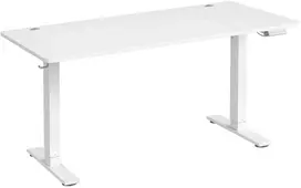 Koduva Elektra reguliuojamo aukščio darbo stalas, 140 x 80 cm, baltas, su USB-C jungtimi