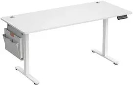Koduva Reguliuojamo aukščio rašomasis stalas, 160 x 70 cm, baltas, atminties funkcija