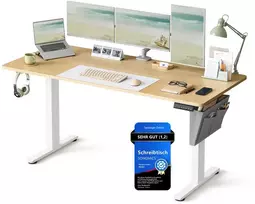 Koduva Elektra reguliuojamo aukščio rašomasis stalas, 160 x 70 cm, aukso ąžuolo spalvos