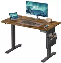 Koduva Elektrinis reguliuojamo aukščio rašomasis stalas, 100 x 60 x 72–120 cm, vintažinės rudos spalvos