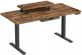 Koduva Reguliuojamo aukščio rašomasis stalas 140 x 70 cm, su monitoriaus stovu, stalčiumi