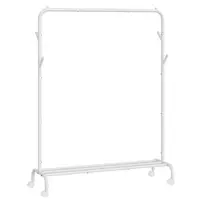 Koduva Drabužių stovas su ratukais, 103,5 cm pločio, legiruotas plienas, baltas, 41 x 103,5 x 155 cm