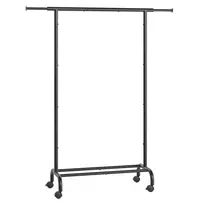 Koduva Drabužių stovas su ratukais, plieno, ištraukiamas, 40 x 83-120 x 156 cm, juodas