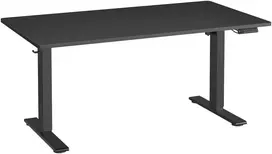 Koduva Elektra reguliuojamo aukščio rašomasis stalas, 140 x 80 cm, juodas, su USB-C ir laidų tvarkymu