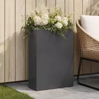 Sodo vazonas Juoda 40 x 20 x 75 cm Šaltai valcuotas plienas