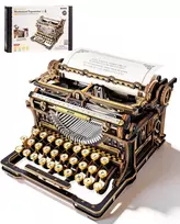 Robotime 3D medinis mechaninis konstruktorius Typewriter (Classic Version)