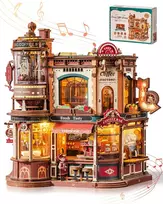 Robotime 3D medinis mechaninis konstruktorius Dream Coffee Factory