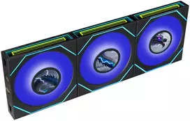 Lian Li UNI FAN SL-INF LCD FLEX belaidis ventiliatorius, ARGB ir LCD Ø 120 mm, juodas, 3 vnt. pakuotėje su valdikliu