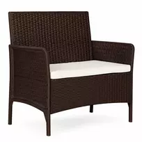 Dvivietė sodo sofa su pagalvėle, suoliukas balkonui, terasai ir sodui, ruda, MultiGarden