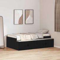 Lovos rėmas Juodas ąžuolas 80 x 200 cm Apdirbta mediena
