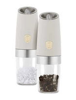 Berlingerhaus - Gravity Pepper And Salt Mill, 2 Pcs Set, Matt Cream - Prieskonių malūnėlis - Kreminė spalva