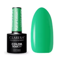 CLARESA_„Soak Off“ UV/LED hibridinis nagų lakas „Full Of Colours“ 5 Green 5 g