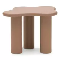 Kavos staliukas „Vanity“ 60 cm, apvalūs kontūrai, „mocha“ spalvos