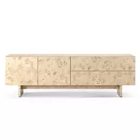 Dviejų durų „Decoria“ spintelė su stalčiais, 160 cm, su medžio tekstūra