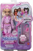 „Barbie“ lėlė „Mattel Dream Besties“ – savaitgalio išvyka + priedai JMV16 (0194735385751)