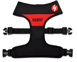 DASHI Neo Mesh Stripes3 Red&Black Regulējama Pavadiņa, 1 gab.