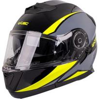 Atverčiamas motociklo šalmas W-TEC Banelmeda - Pilka-juoda-fluorescencinė geltona